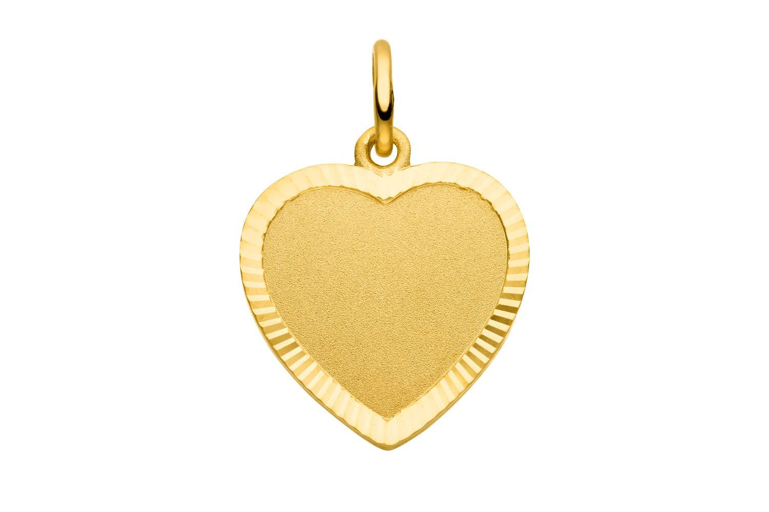Gravuranhänger Herz Gelbgold