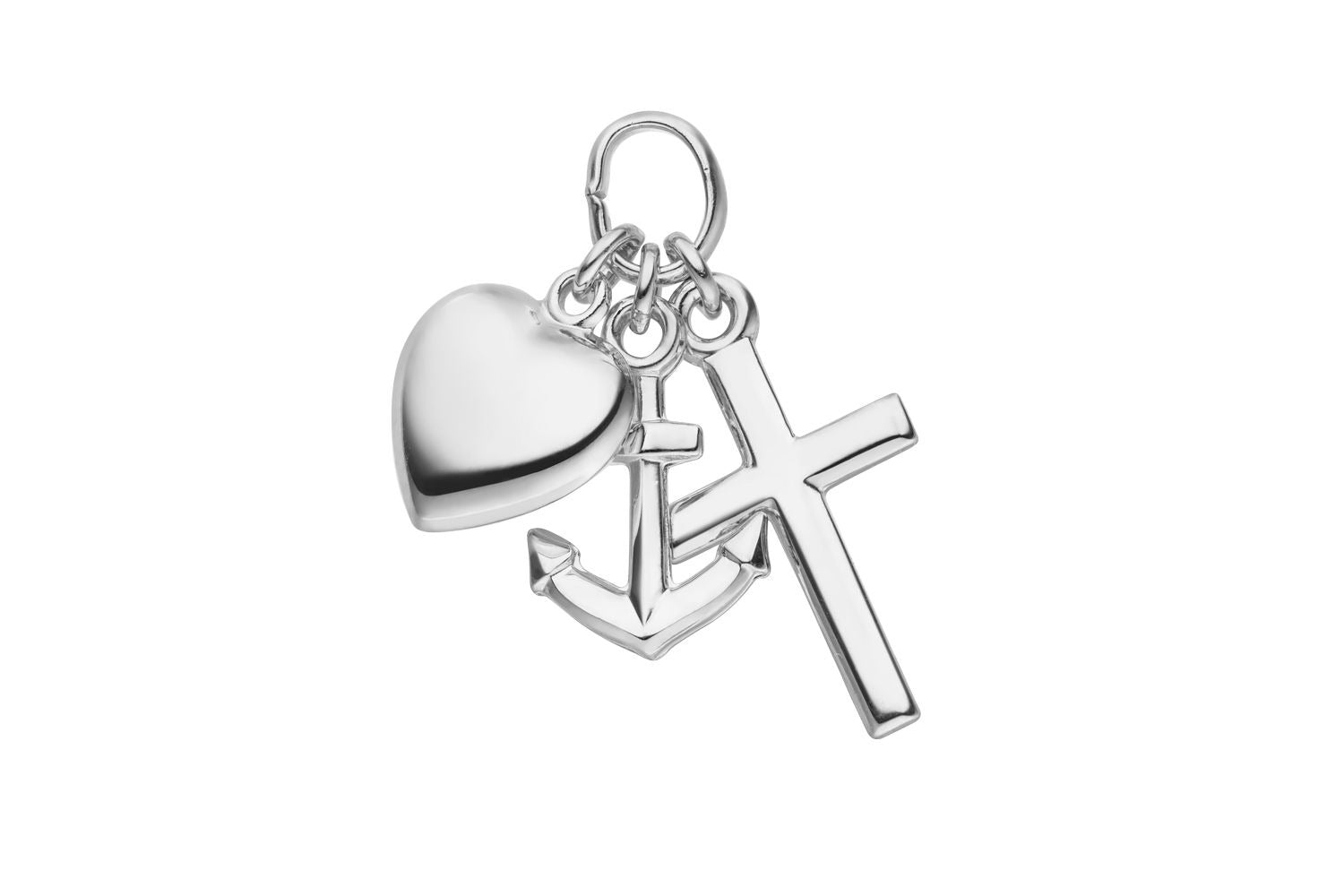 Glücksanhänger Glaube · Liebe · Hoffnung Silber