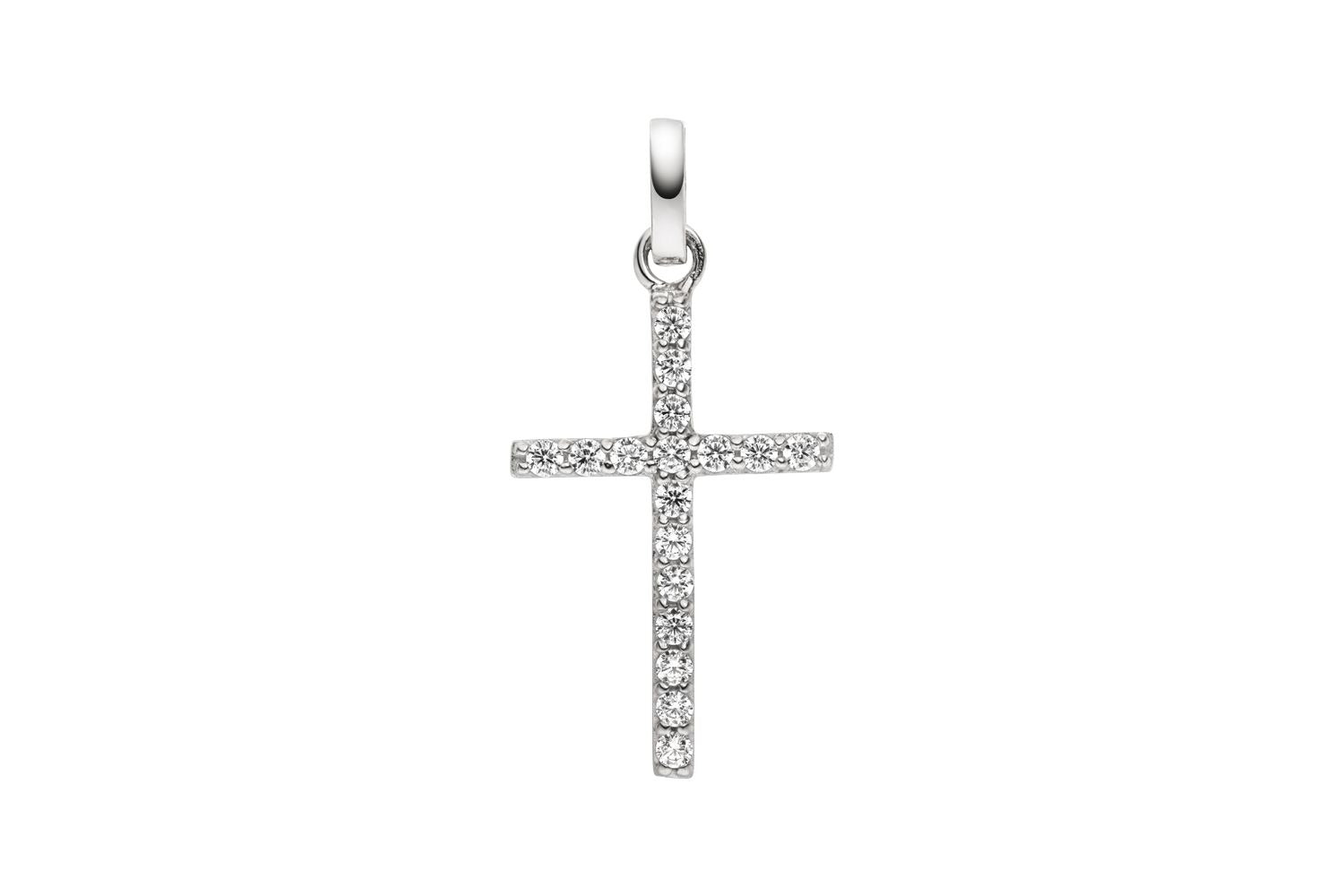 Kreuz Zirkonia Silber