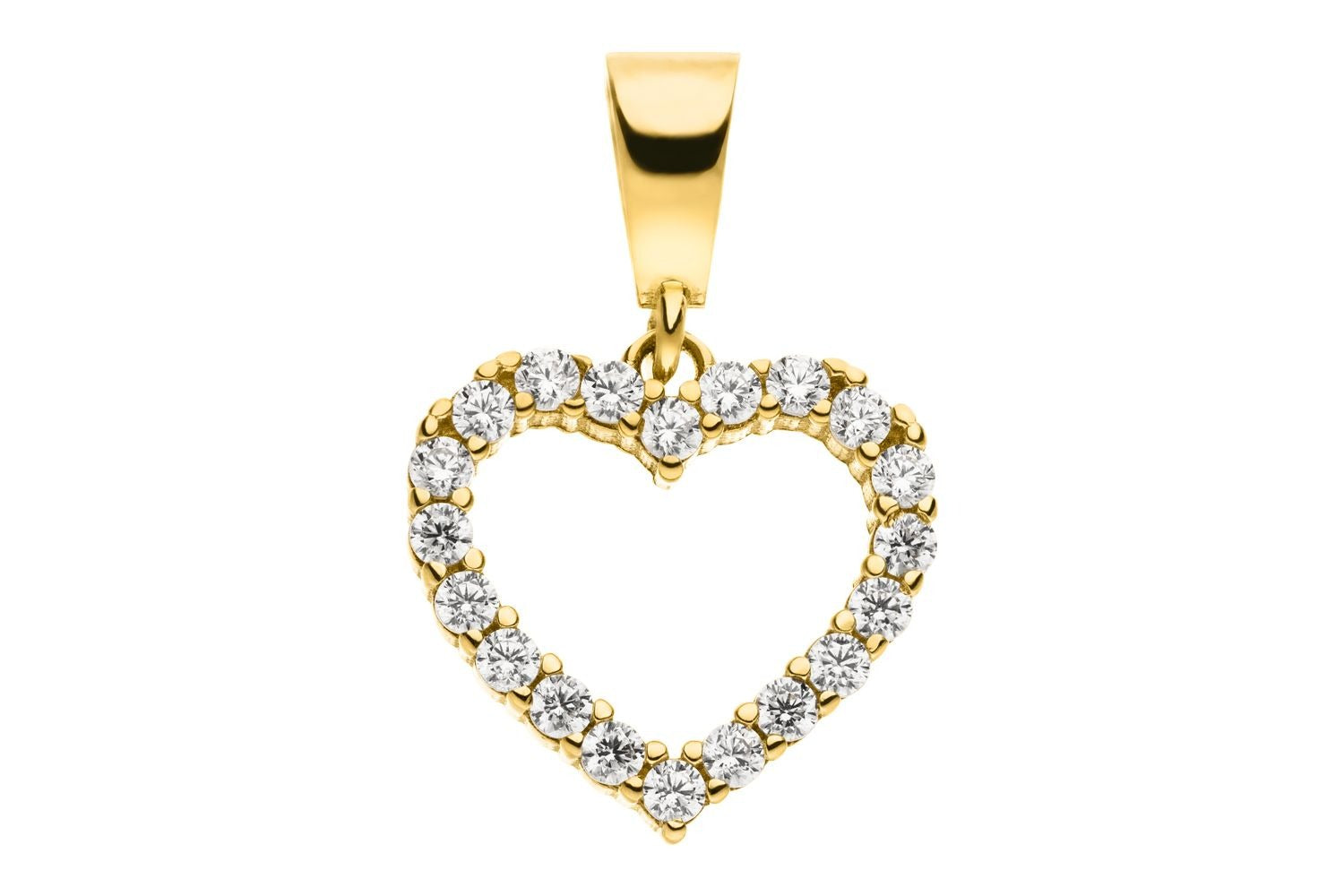 Herz Zirkonia Gelbgold