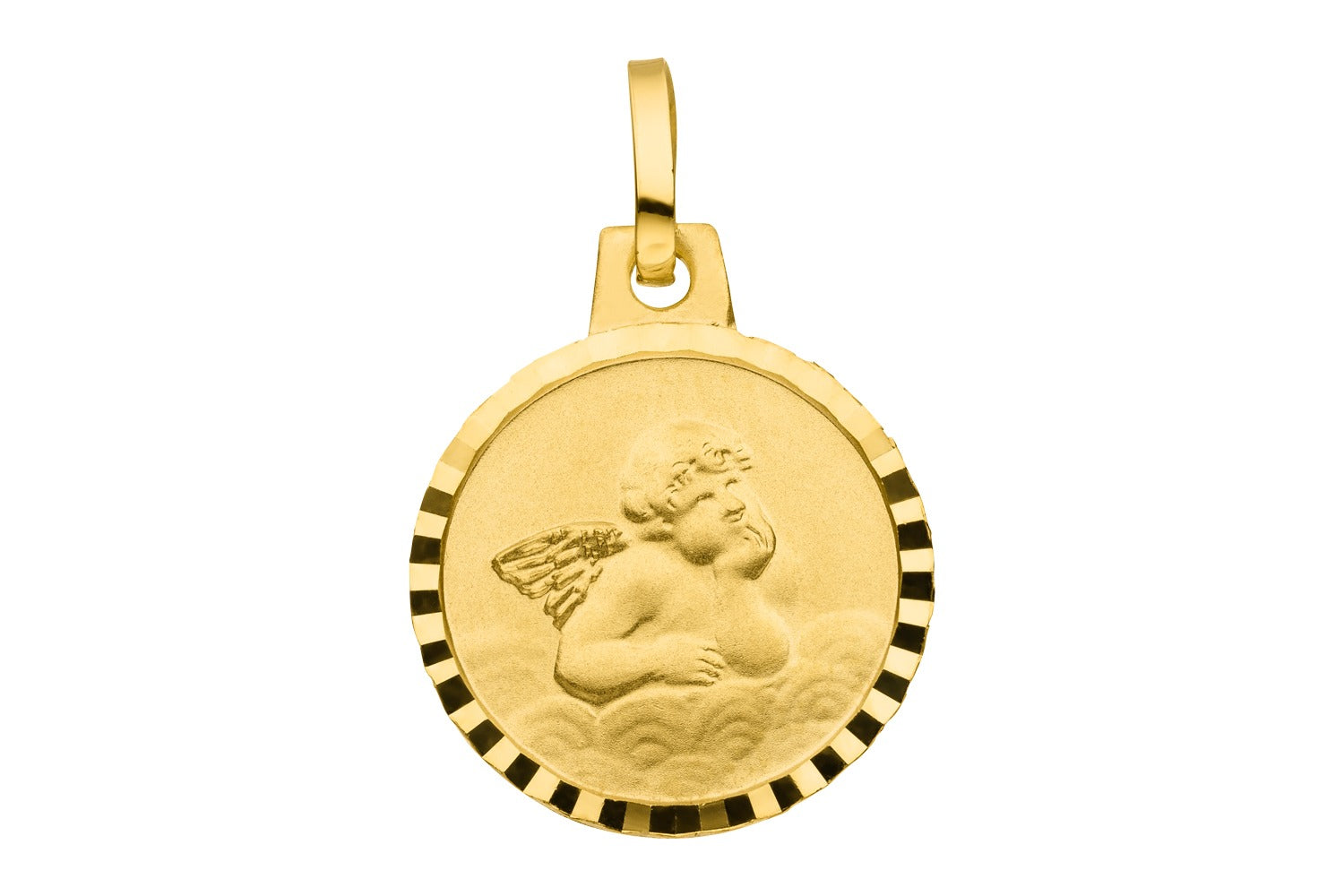 Medaille Schutzengel Gelbgold