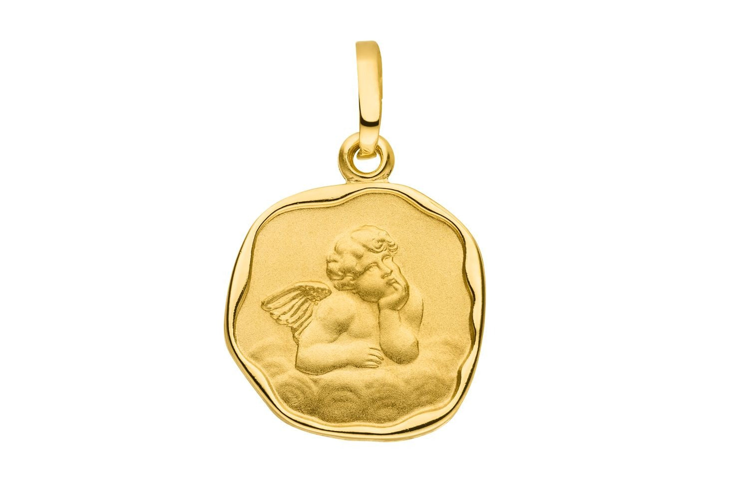 Medaille Schutzengel Gelbgold