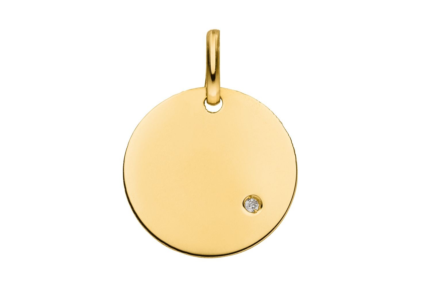 Gravuranhänger Brillant Gelbgold
