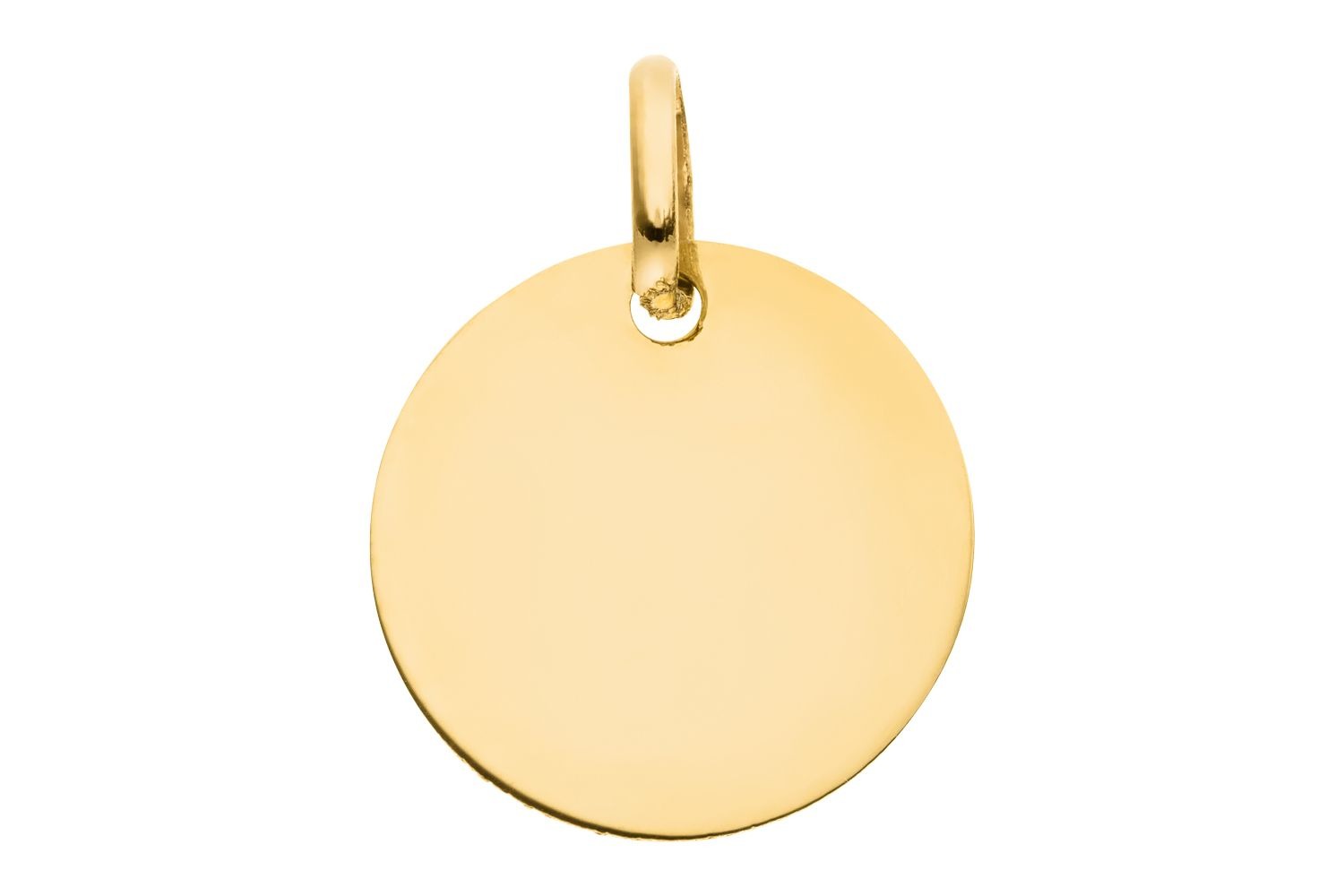Gravuranhänger Rund Gelbgold