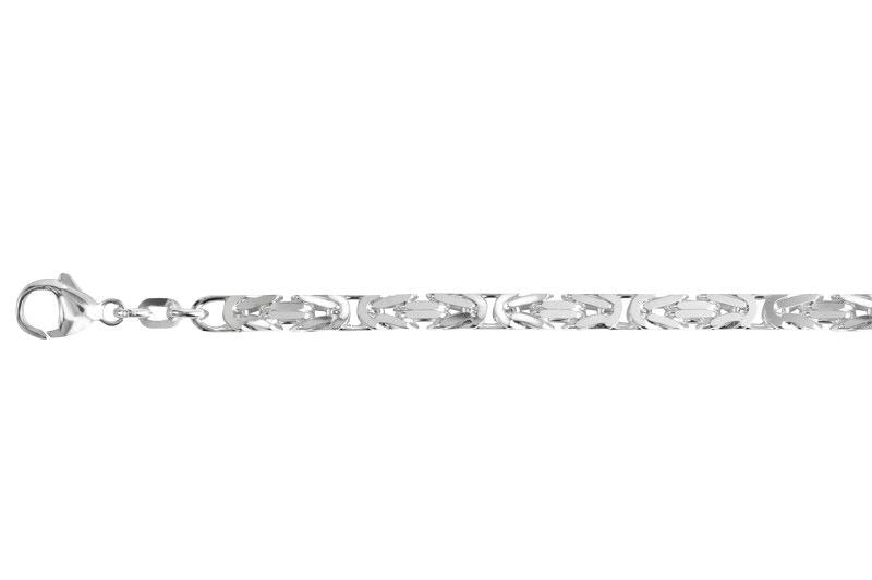 Königskette rhodiniert Silber