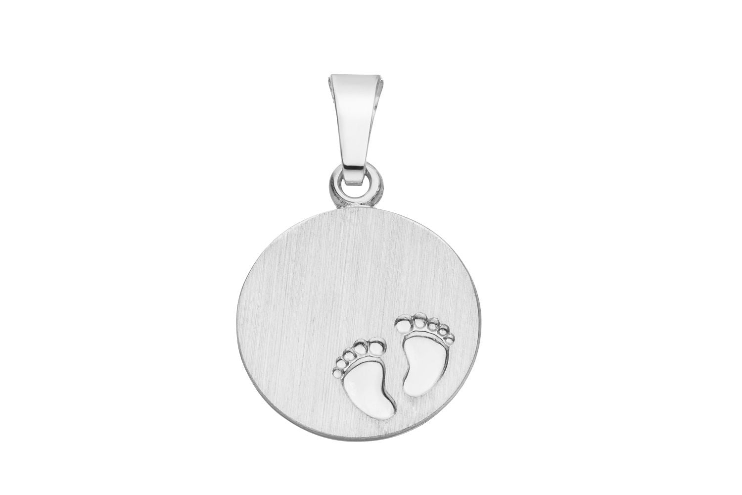 Gravuranhänger Babyfüße Silber